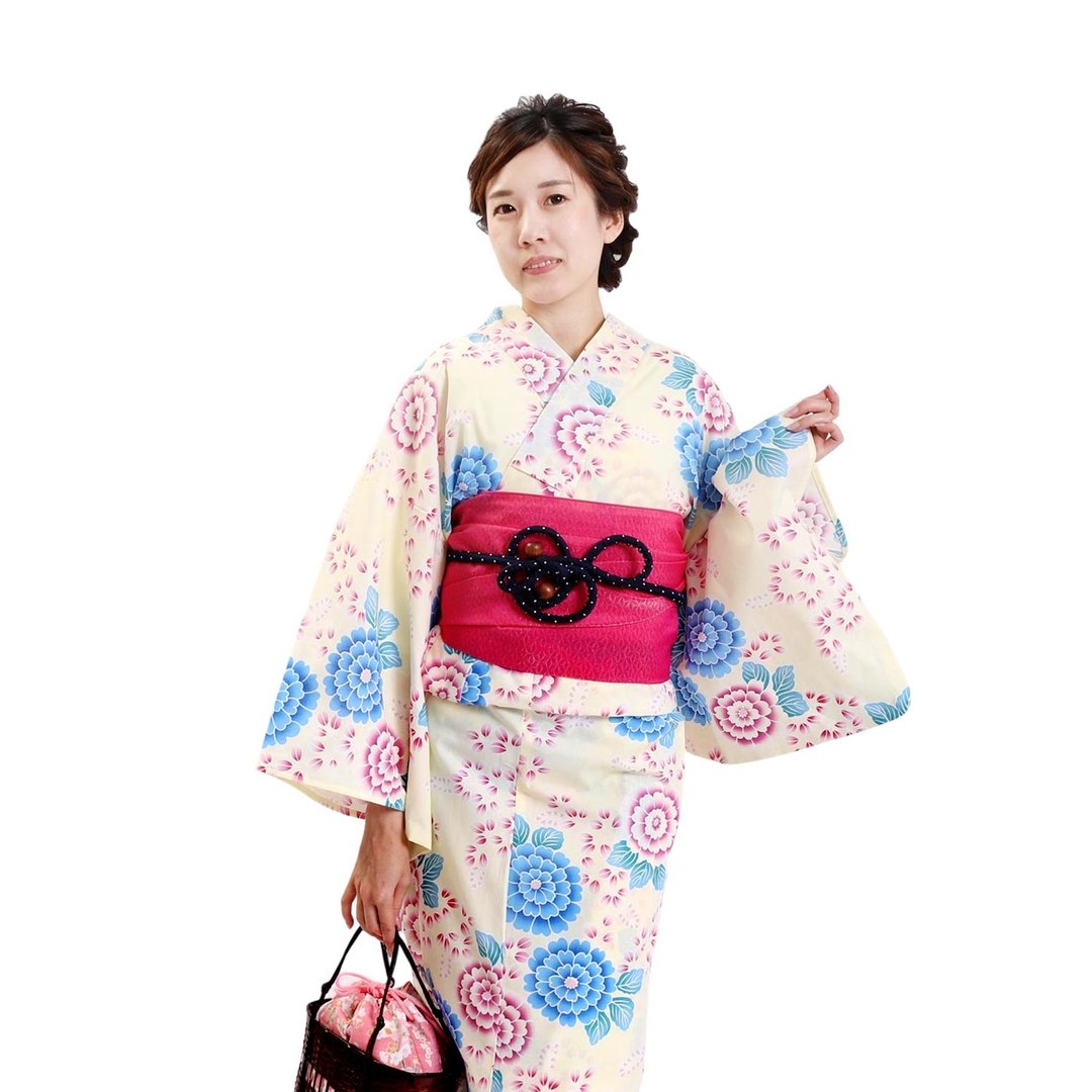 日本 和服 女性 浴衣 腰带 2件组 F Size x27-56 yukata - 其他 - 棉．麻 黄色
