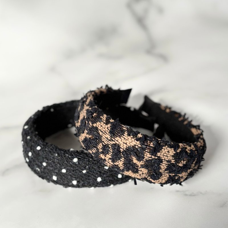 【miros tweed】38mm 宽斜纹软发箍 - 发带/发箍 - 其他材质 