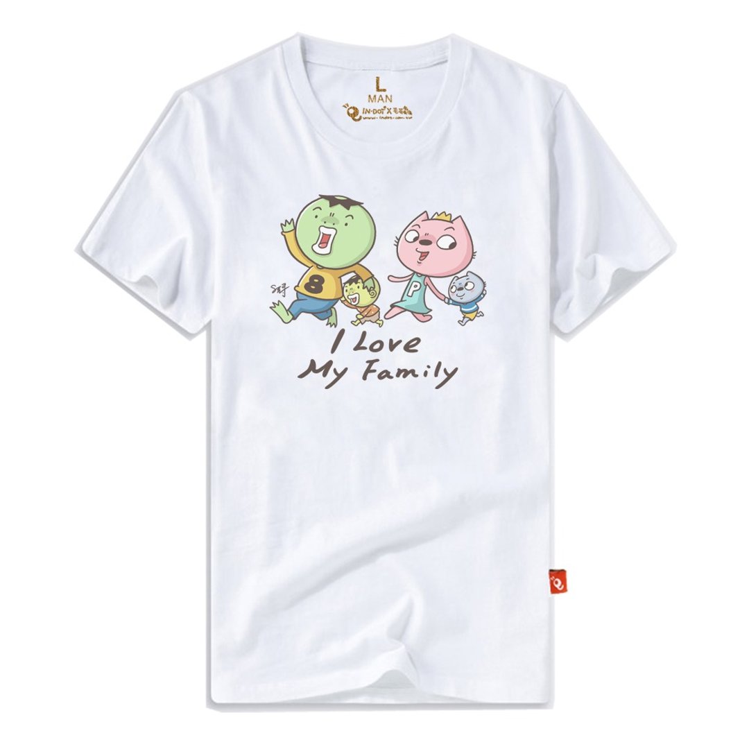 8元哥│男短T－I Love My Family T-Shirt (限量+预购) - 男装上衣/T 恤 - 棉 白色