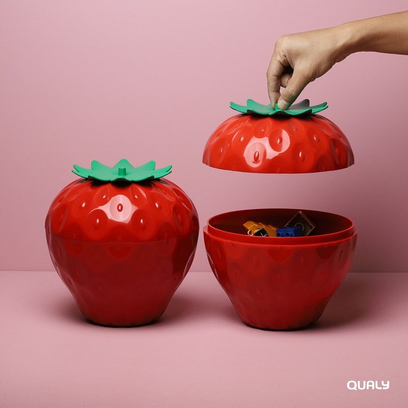 QUALY 草莓盒 草莓收纳盒 - 收纳用品 - 塑料 红色
