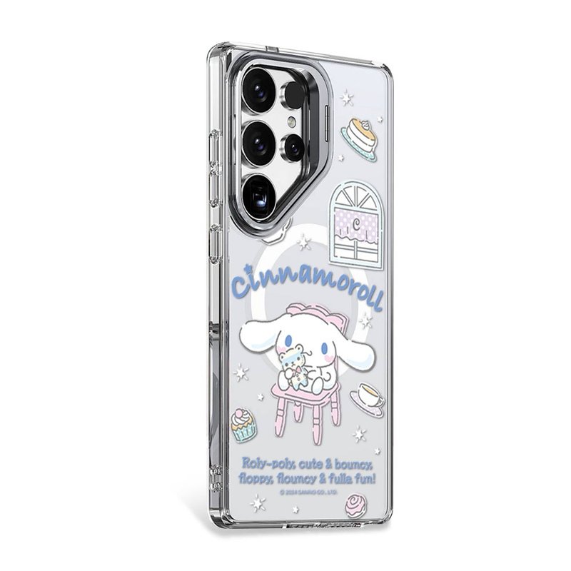 三丽鸥 Samsung S25/S24 防震双料隐形立架磁吸手机壳-午茶大耳狗 - 手机壳/手机套 - 其他材质 多色