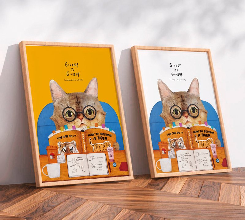 想变成老虎的猫咪 / 原创海报 / A4 或 A3 size - 海报/装饰画/版画 - 塑料 白色