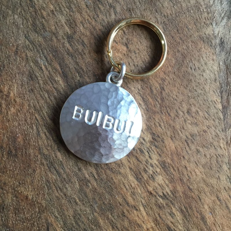 纯银 -  25mm 锻敲膨面狗牌 厚实版 - 其他 - 其他金属 银色