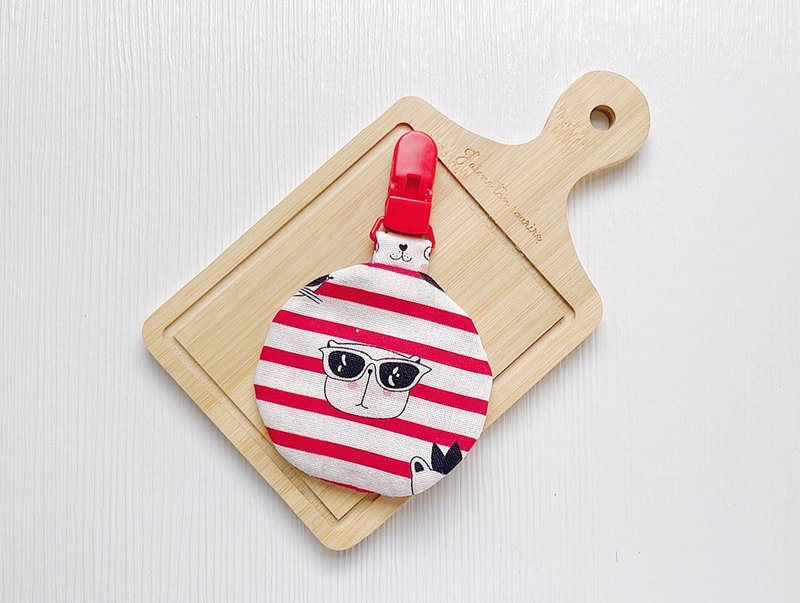 墨镜喵 圆型平安符袋 平安符袋 香火袋 弥月礼 平安(福袋) - 平安符/符袋 - 棉．麻 