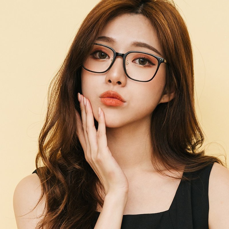 百搭质感TR90轻量方框金属镜脚UV400滤蓝光眼镜 - 眼镜/眼镜框 - 塑料 多色