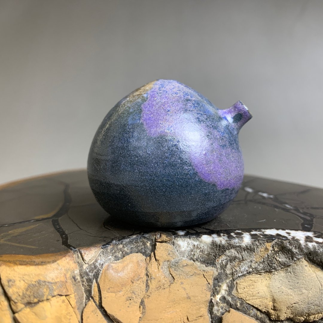 台湾【陶烧釉变】手拉坯水滴砚滴(小)12 - 花瓶/陶器 - 陶 咖啡色