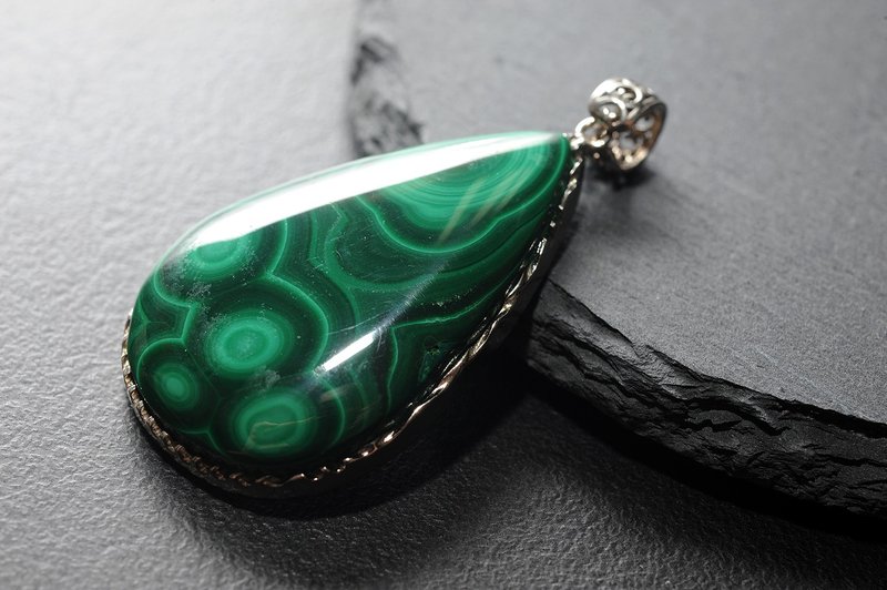 孔雀石坠链K1/矿石/水晶/灵修/开运/招财/破煞/防小人 - 项链 - 半宝石 