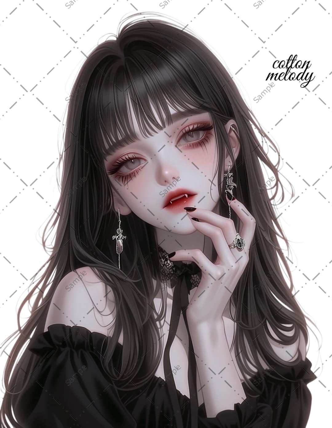 original sticker no.1194 人物贴纸 原创贴纸 人物贴纸 女孩贴纸 原创人物贴纸 - 贴纸 - 纸 