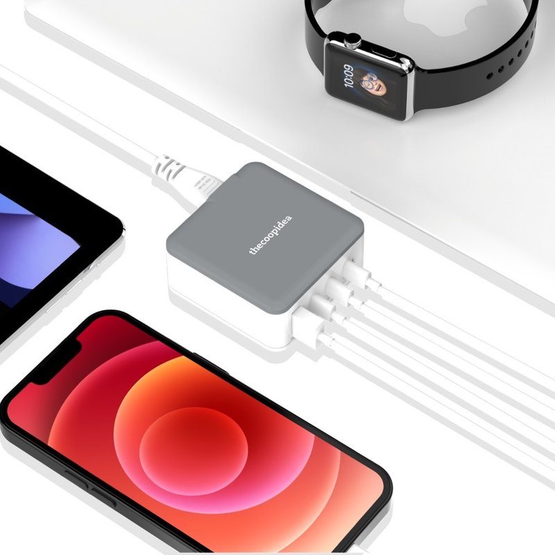 MiniBlock 45W USB充电器 手机充电线 平板电脑集线器 PD快充 - 手机配件 - 塑料 灰色