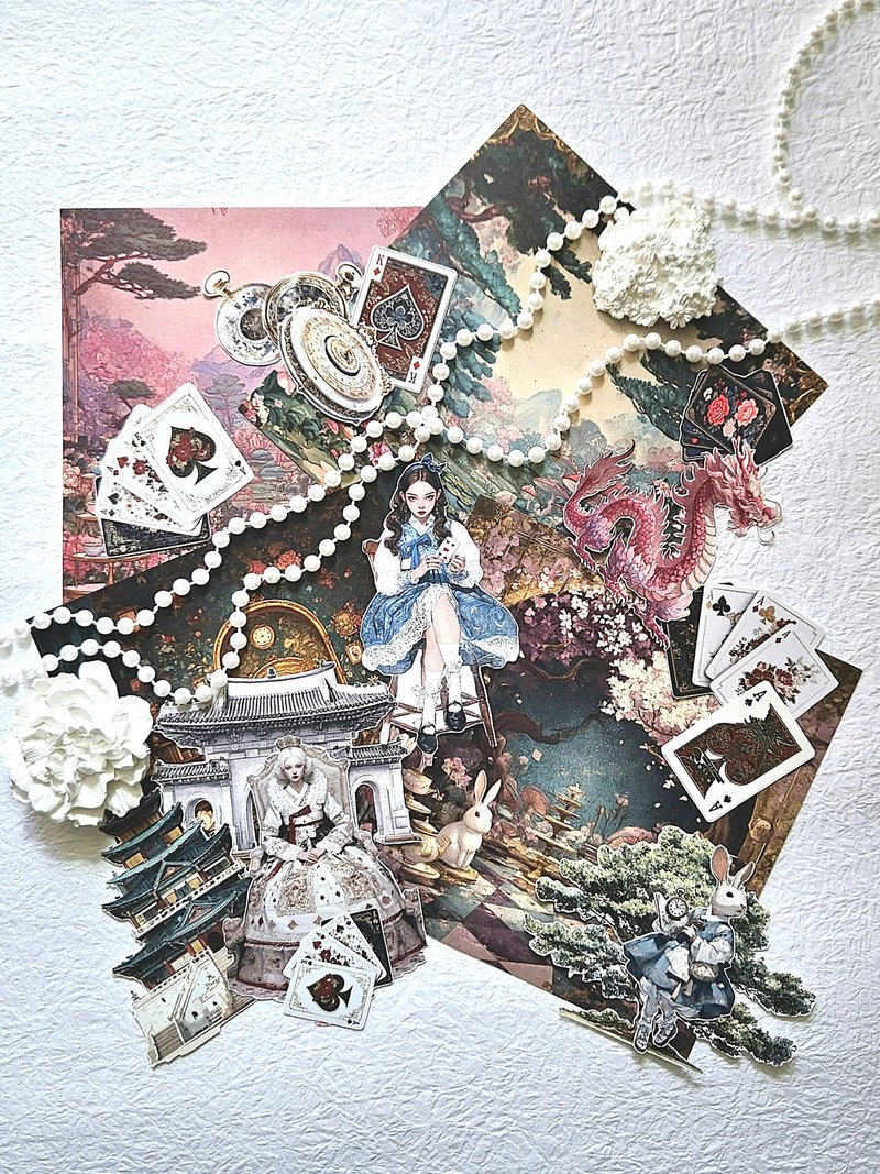 Alice in Asia 套组 - 贴纸 - 纸 