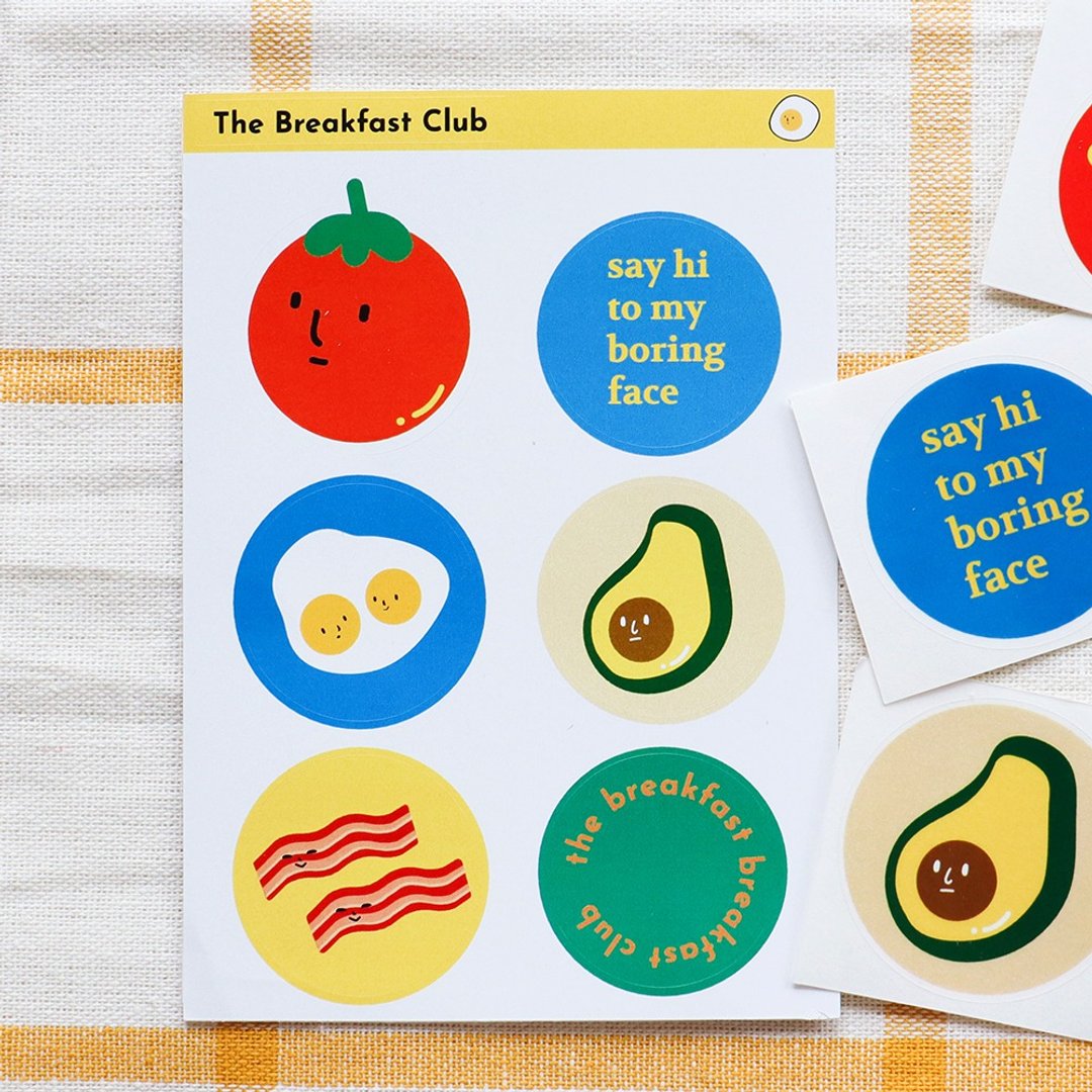 Sticker pad : The Breakfast Club - 贴纸 - 纸 黄色