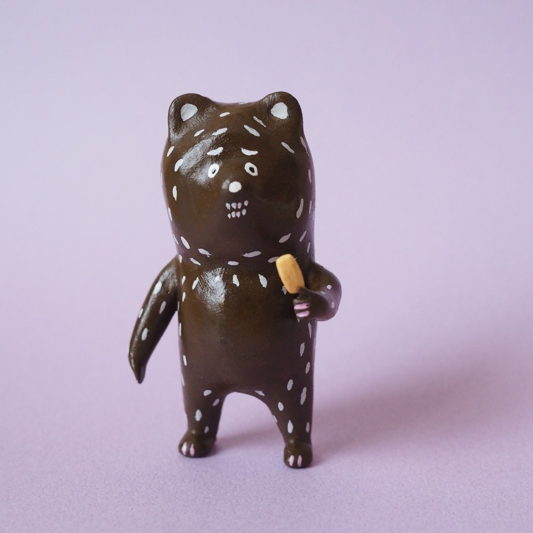 Jenga bear - 玩偶/公仔 - 粘土 咖啡色