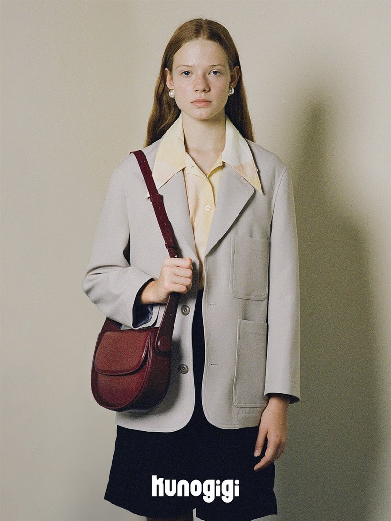 小号 车厘子酒红 进口头层牛皮制 真皮马鞍包 简约通勤肩背斜背包 - 侧背包/斜挎包 - 真皮 红色