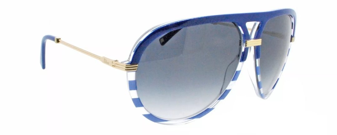 Christian Dior Croisette2 DVEEU 2000年代意大利制古董太阳眼镜 - 墨镜 - 塑料 蓝色