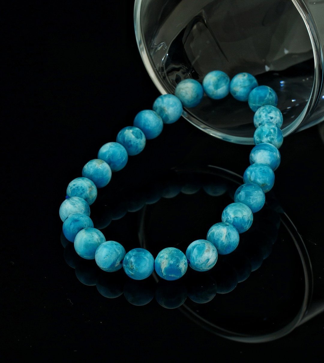 彩蓝磷灰石 8mm 手链 ( Apatite 8mm Bracelet ) - 手链/手环 - 水晶 