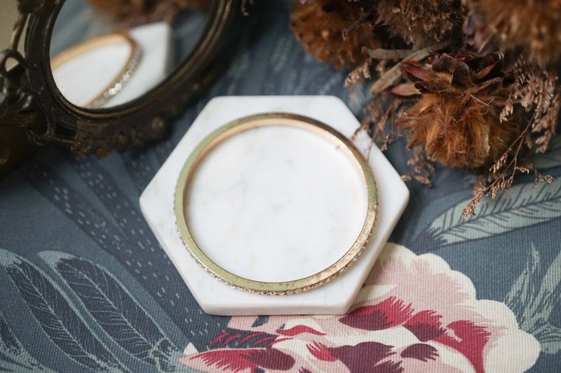 【星期天】钻饰圆形手环 - 手链/手环 - 其他金属 金色