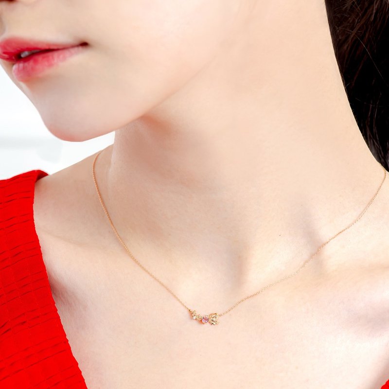 京华钻石 迪士尼公主系列 白雪公主的森林好朋友 10K 钻石项链 - 项链 - 钻石 