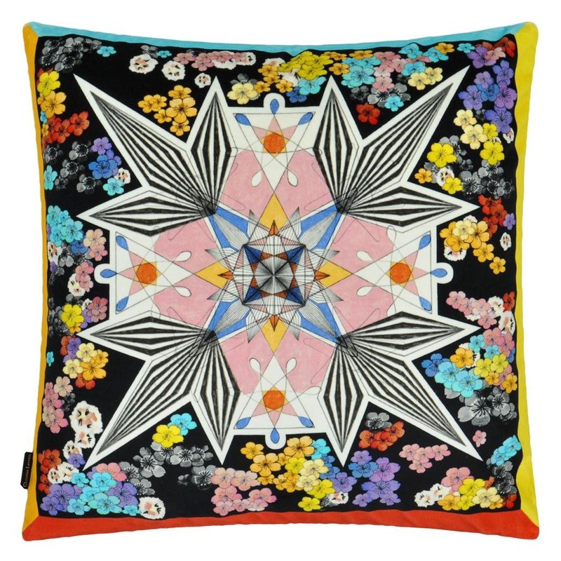 英国抱枕/靠枕 Flowers Galaxy Multicolore - 50x50cm - 枕头/抱枕 - 棉．麻 多色