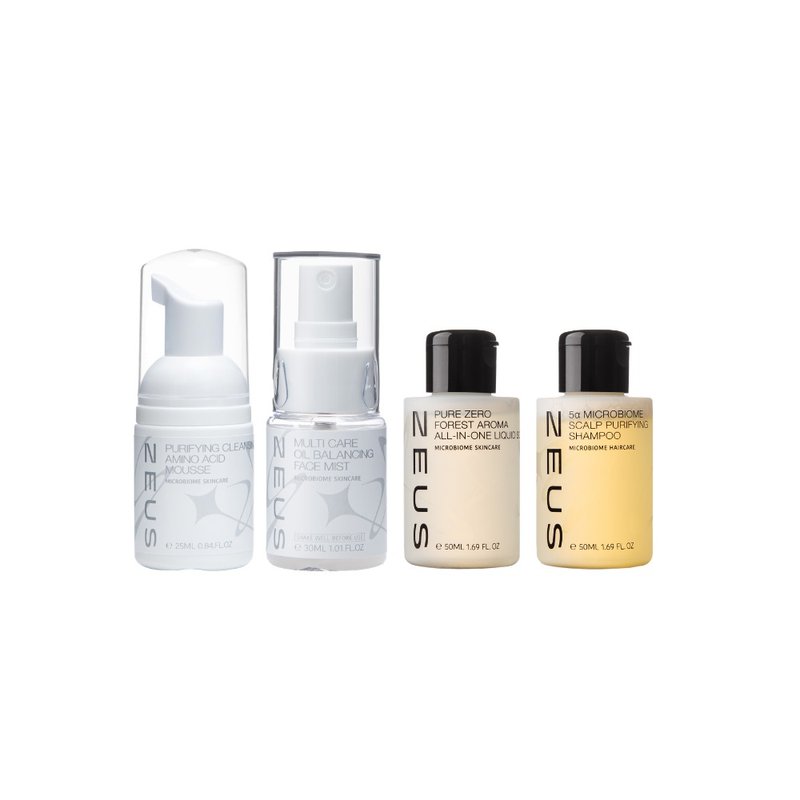 【ZEUS】质感洗沐组/洗颜慕斯25ml+化妆水30ml+洗发精+液态皂50ml - 旅行套装 - 浓缩/萃取物 