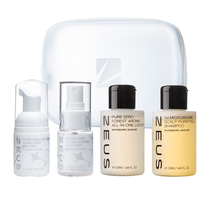 【ZEUS】质感洗沐组/洗脸慕斯 25ml+ 化妆水 30ml+ 洗发精 + 液态皂 50ml - 旅行套装 - 浓缩/萃取物 