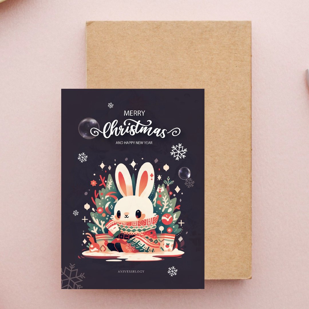 【圣诞限定】雪兔圣诞明信片 | 卡片礼物 POSTCARD - 卡片/明信片 - 纸 多色