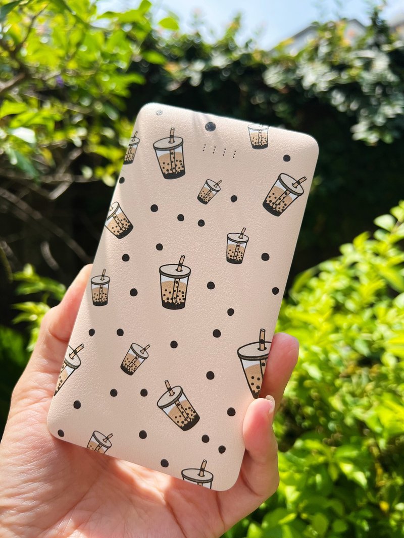 【Homimi】珍珠奶茶  双线行动电源10000mAh 大容量 - 充电宝/传输线 - 塑料 白色