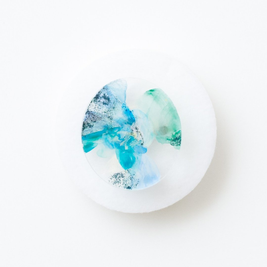 Pictorial ring M - 戒指 - 压克力 蓝色