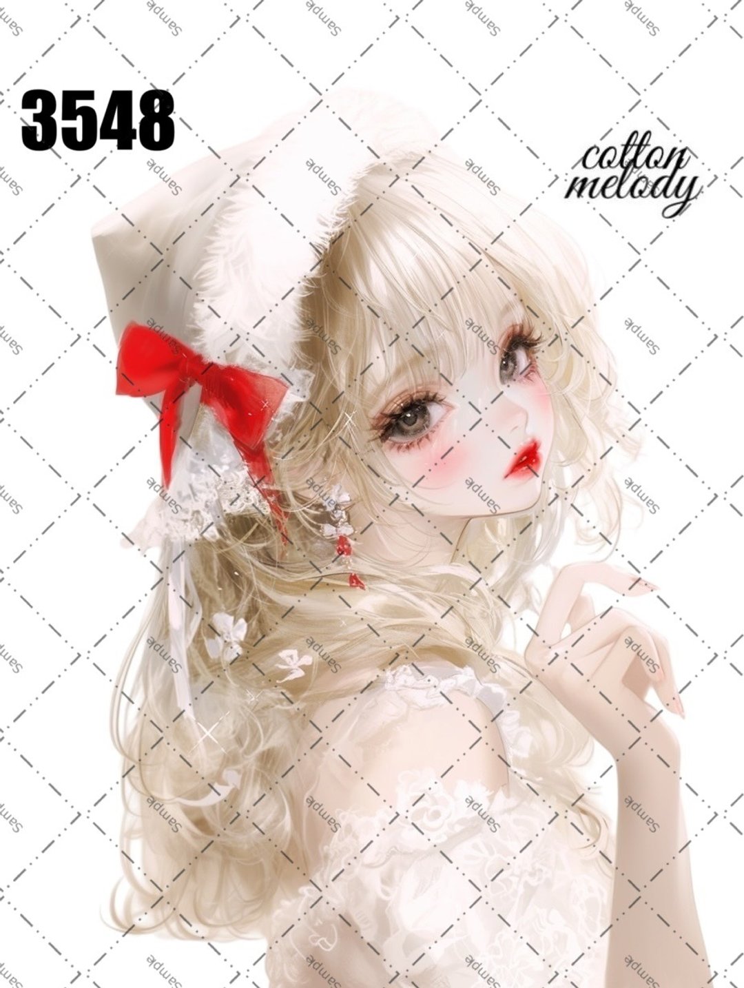 original sticker no.3548 人物贴纸 原创贴纸 原创人物贴纸 装饰贴纸 cotton melody - 贴纸 - 纸 