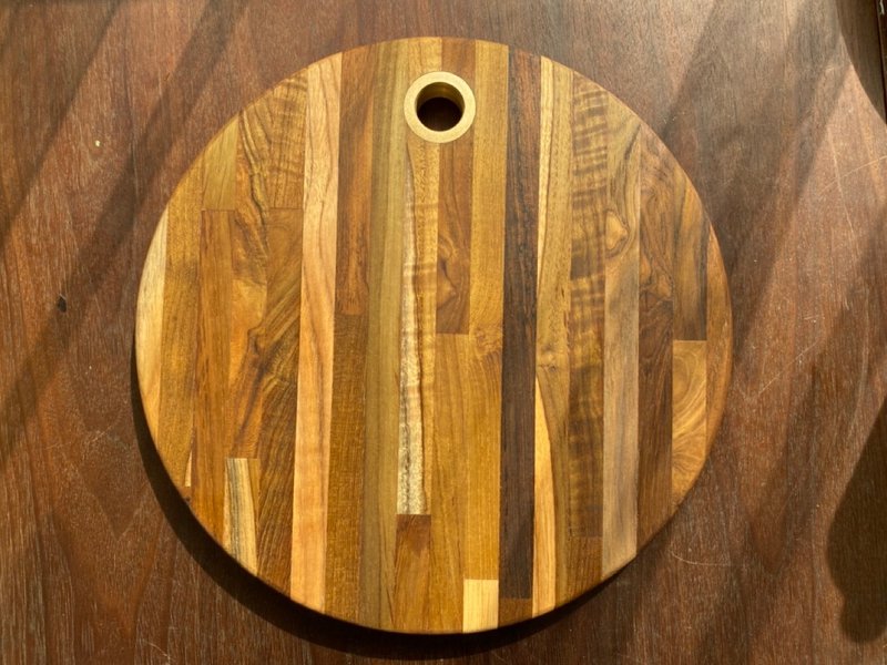 台湾制【缅甸柚木Ø30cm餐盘 】起司点心盘|托盘|砧板|面包盘 - 托盘/砧板 - 木头 咖啡色