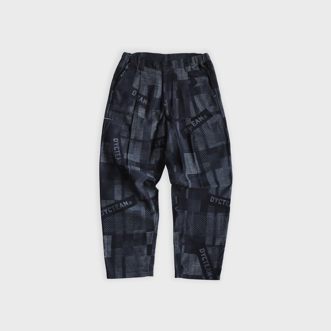 DYCTEAM - LOGO pattern Full length tapered pants (deep blue) - 男士长裤 - 其他材质 蓝色