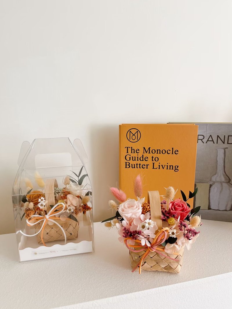 迷你提篮 疗愈小物 交换礼物 圣诞节礼物 圣诞礼盒 定制化礼物 - 干燥花/捧花 - 植物．花 多色