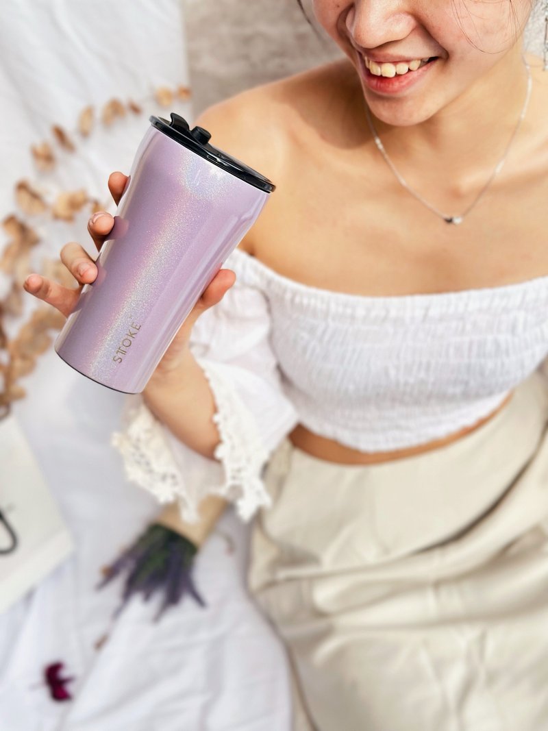 STTOKE 独角兽紫色 16 盎司杯子可重复使用防碎陶瓷杯 - 其他杯子 - 陶 紫色