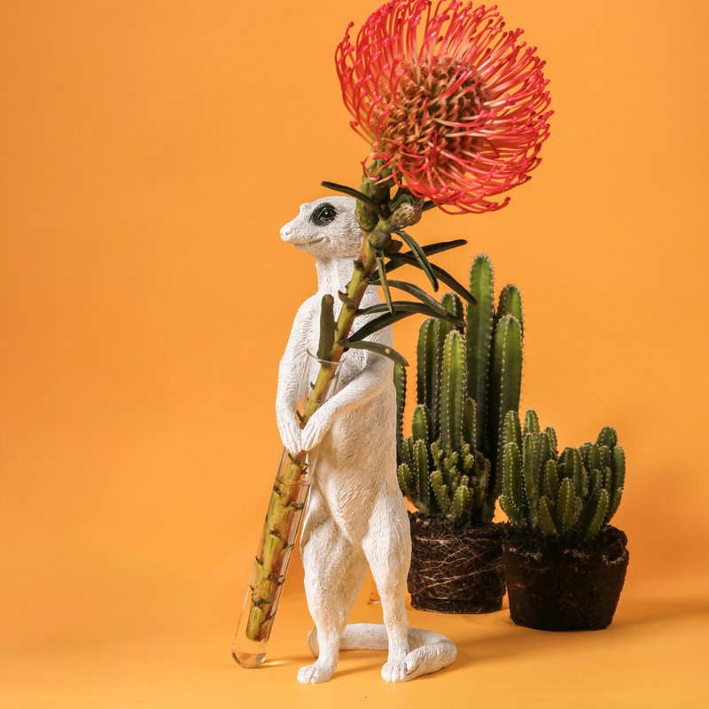 haoshi 良事设计 狐獴花器 - 送上祝福 站姿01 - 花瓶/陶器 - 树脂 
