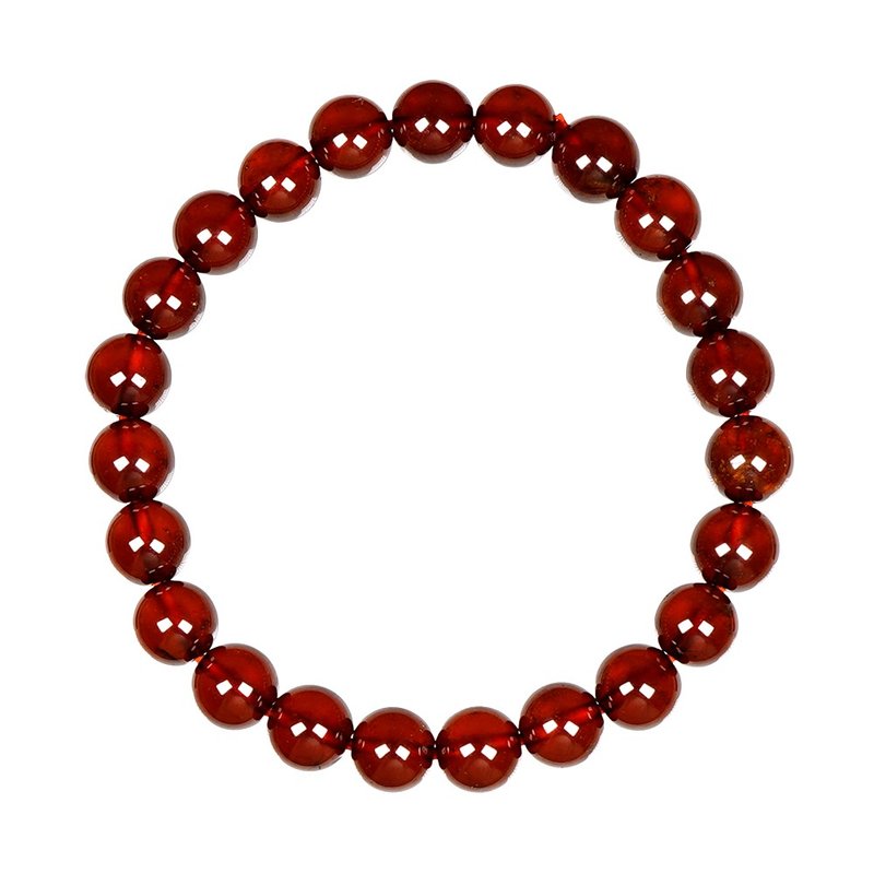 【正佳珠宝】石榴石 顶级日橙石榴 7.8-8.3mm 橙石榴石手珠 - 手链/手环 - 半宝石 多色