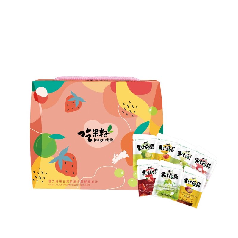 【吃果籽】果汁蒟蒻随享盒 (14入/盒 x 2盒组) - 奶冻/布丁 - 其他材质 多色