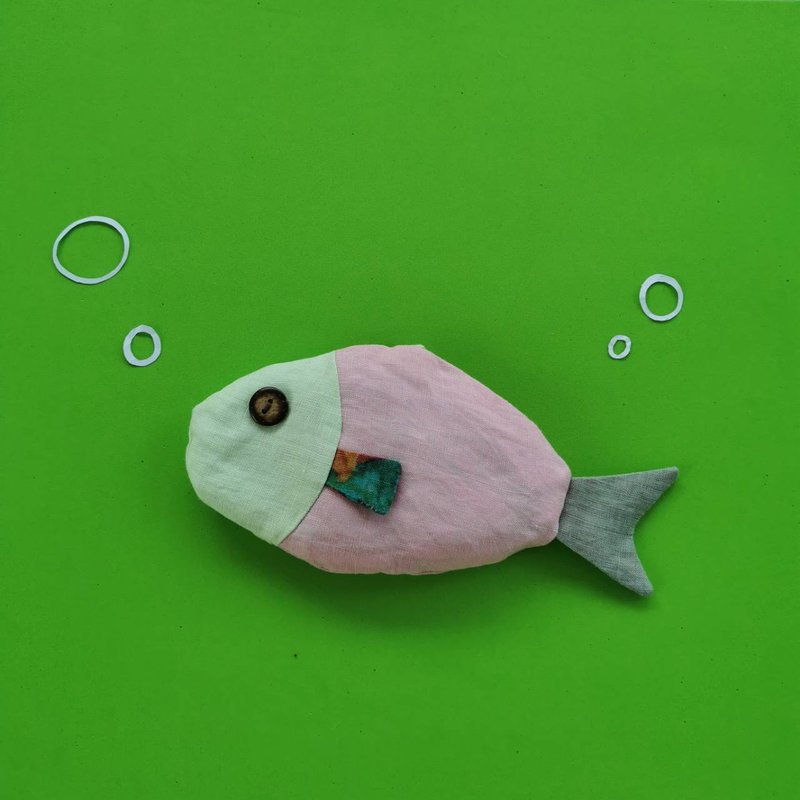 magFish is laundry product without chemical-Light green pink - 衣物清洁 - 亚麻 多色