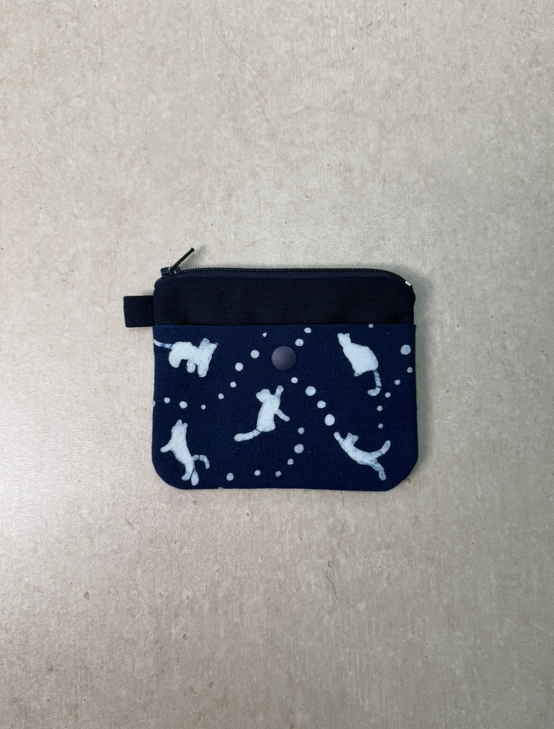 【记忆有限】蓝染拉链零钱包-猫咪 - 零钱包 - 棉 蓝色
