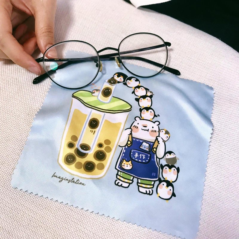珍奶制作社 I 珍奶白熊 眼镜布 I - 其他 - 聚酯纤维 橘色