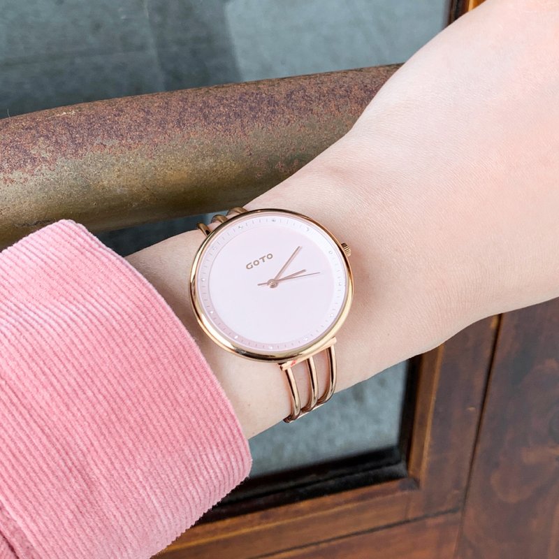 GOTO-Sparkling Lake湖光系列-玫粉 - 女表 - 不锈钢 粉红色