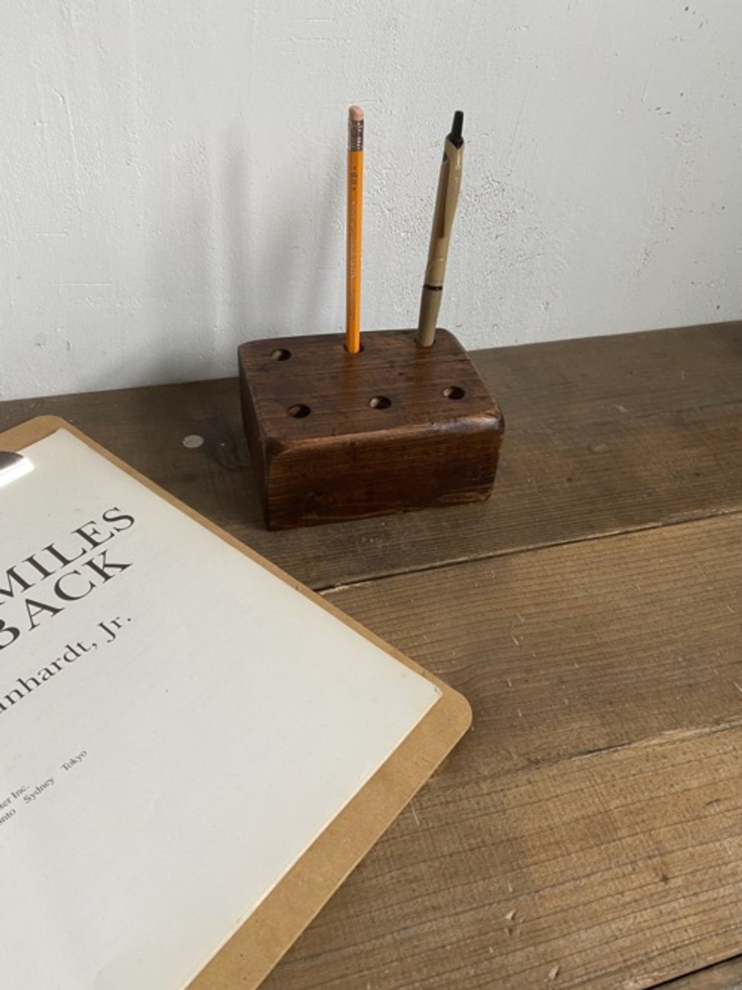 Limited Quantity WPS-6 Old Wood Wood Pen Stand Pen Stand Pen Stand Wooden Stationery Stationery - 摆饰 - 木头 