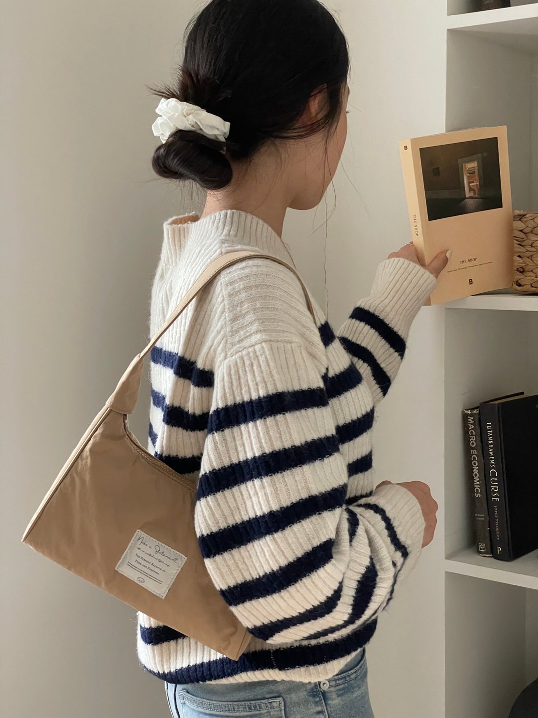 韩国 The Ally | Jena bag 제나백 | 韩系肩背包 - 侧背包/斜挎包 - 尼龙 咖啡色