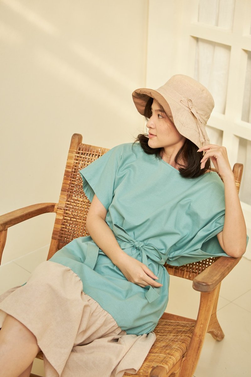 FUENGFA 洋装 - 薄荷绿 - 洋装/连衣裙 - 棉．麻 绿色