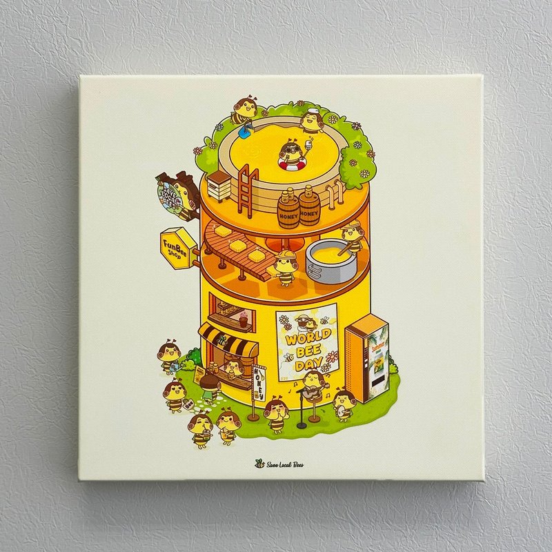 Save Local Bees 无框画 - 蜂楼快活 - 海报/装饰画/版画 - 其他材质 
