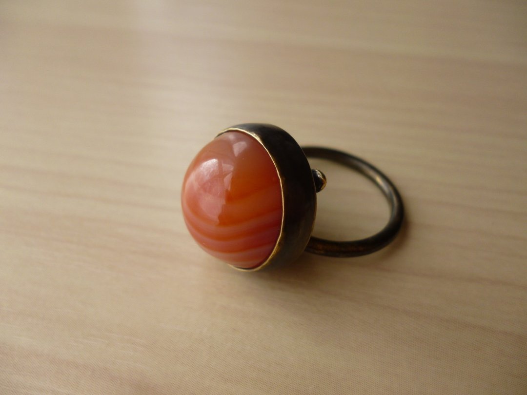Door Knocker Ring - 戒指 - 宝石 红色