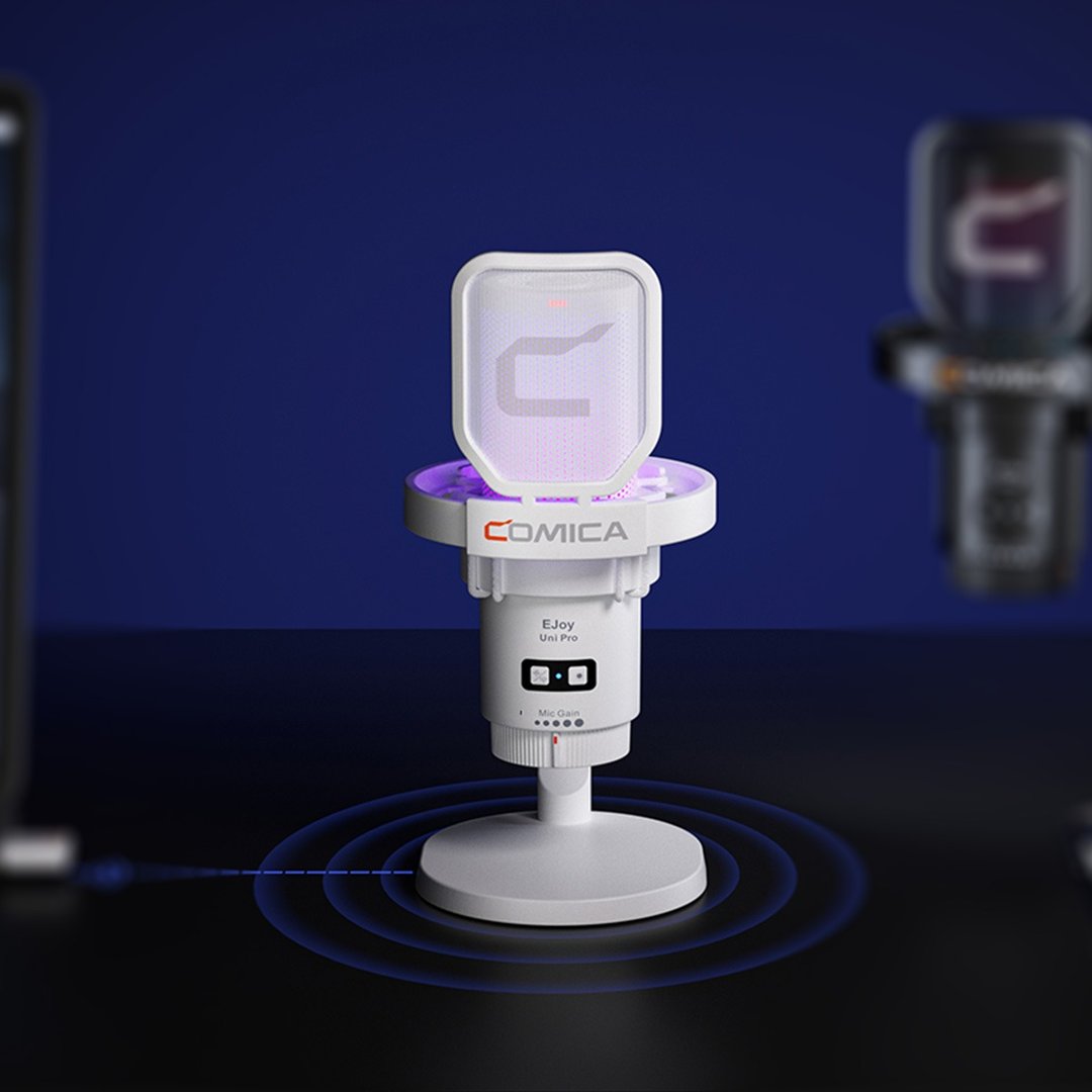 COMICA EJoy Uni Pro(D) USB 电容式无线麦克风 (桌上型)-白色款 - 其他 - 其他金属 白色