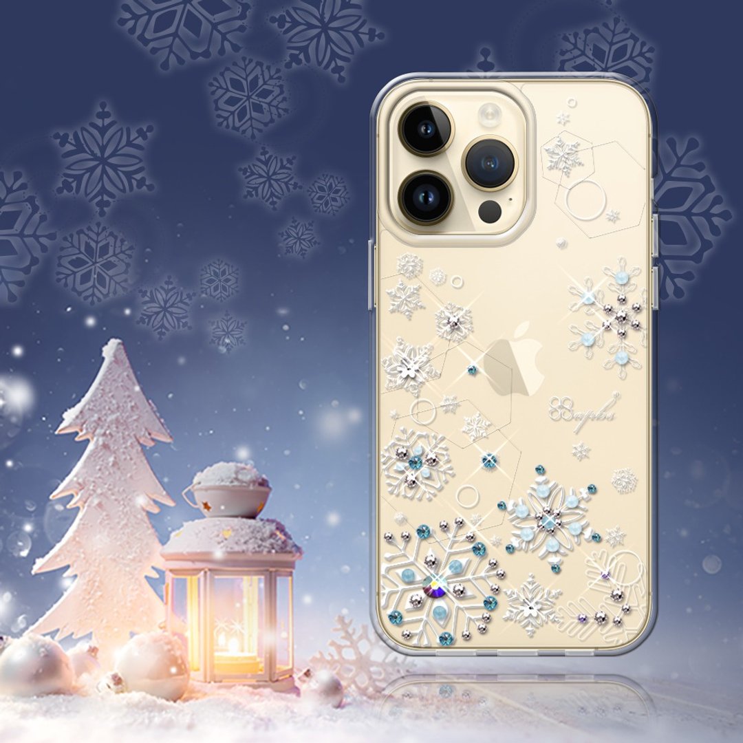 iPhone 14全系列 轻薄军规防摔水晶彩钻手机壳-纷飞雪 - 手机壳/手机套 - 其他材质 多色