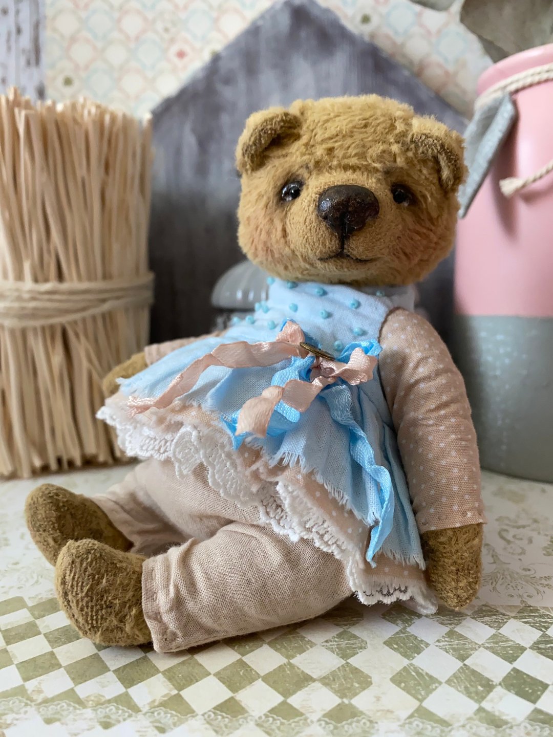 Teddy bear, OOAK - 玩偶/公仔 - 其他材质 咖啡色