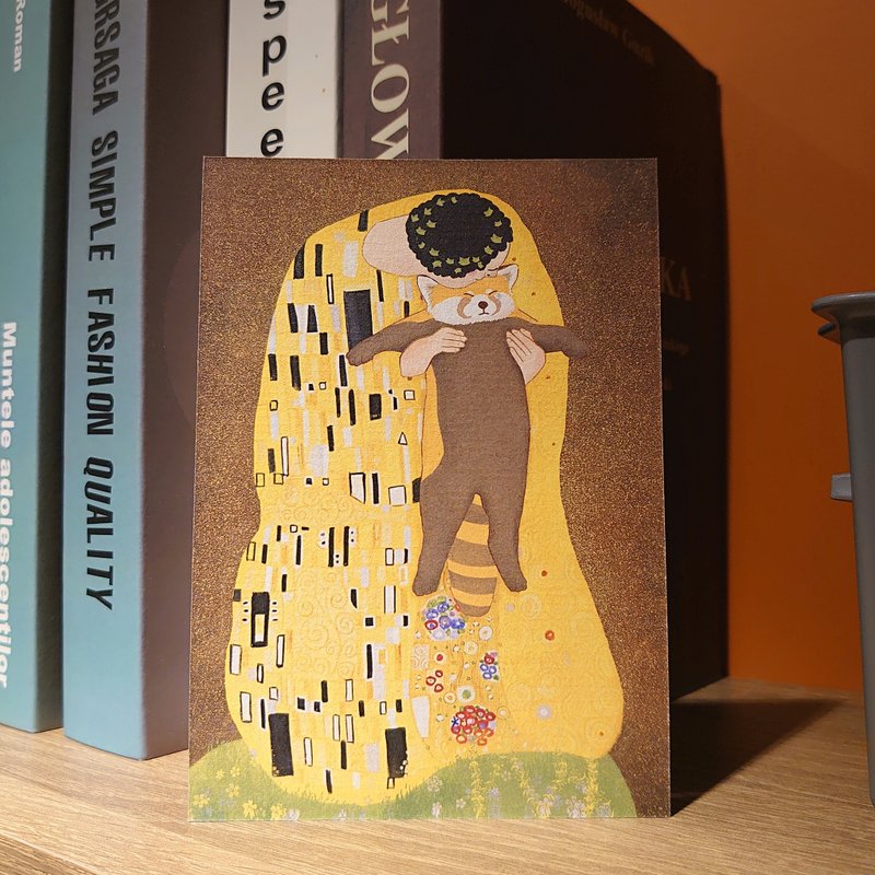 小熊猫博物馆 | 名画系列 吸 名信片 - 卡片/明信片 - 纸 金色