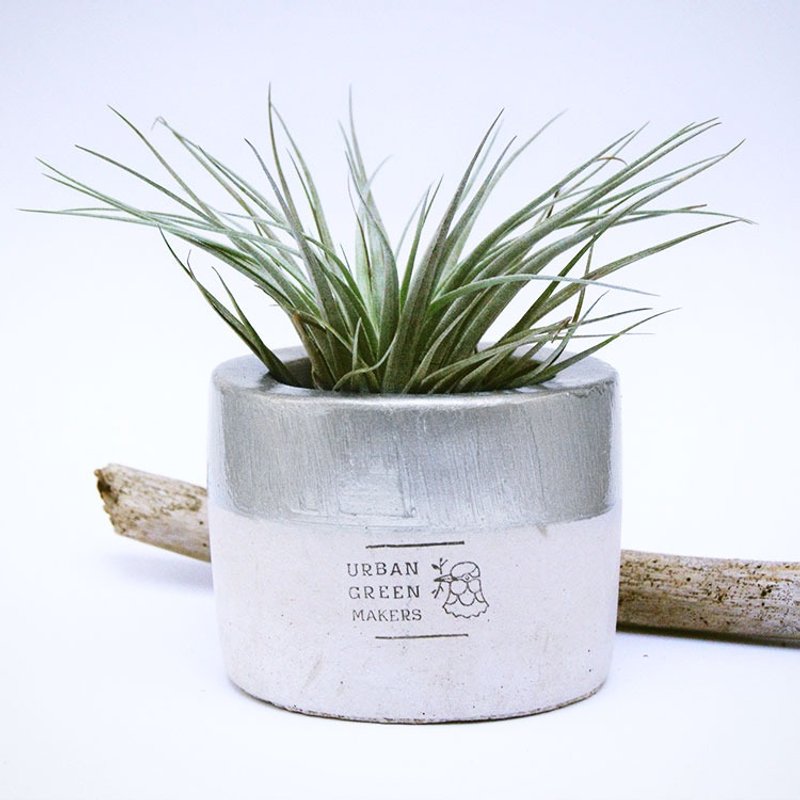 UGM圆型清水模盆器 / 银 - 植栽/盆栽 - 水泥 银色