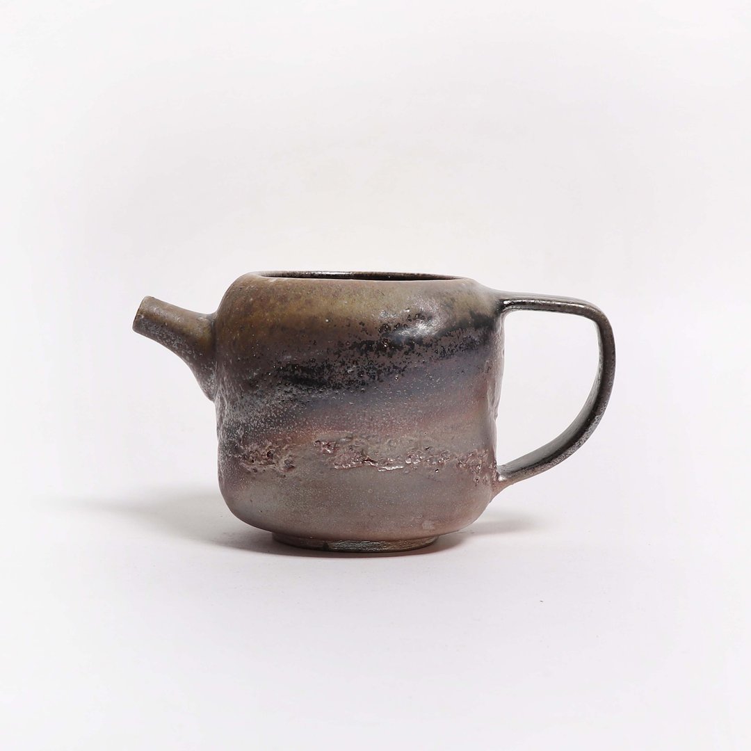 明芽窑 l 柴烧落灰石印茶海公道杯 H2 - 茶具/茶杯 - 陶 咖啡色